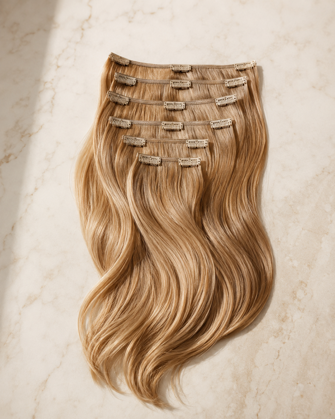 Clip-in set in Honingblond